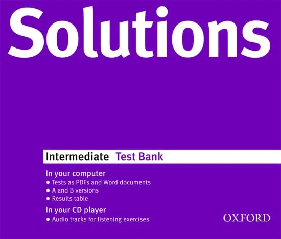 Обкладинка: Solutions Intermediate Test Bank Multi/ROM