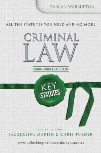 Обкладинка: Key Statutes: Criminal Law