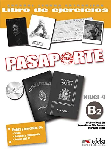 Обкладинка: Pasaporte 4 (B2) Libro del ejercios + CD