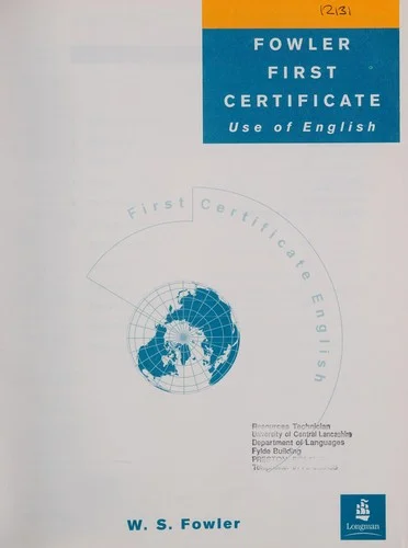 Обкладинка: Fowler First Sertificate Use of Engl