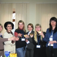 Під час фуршету конференціі TESOL. у Харкові, 2009р